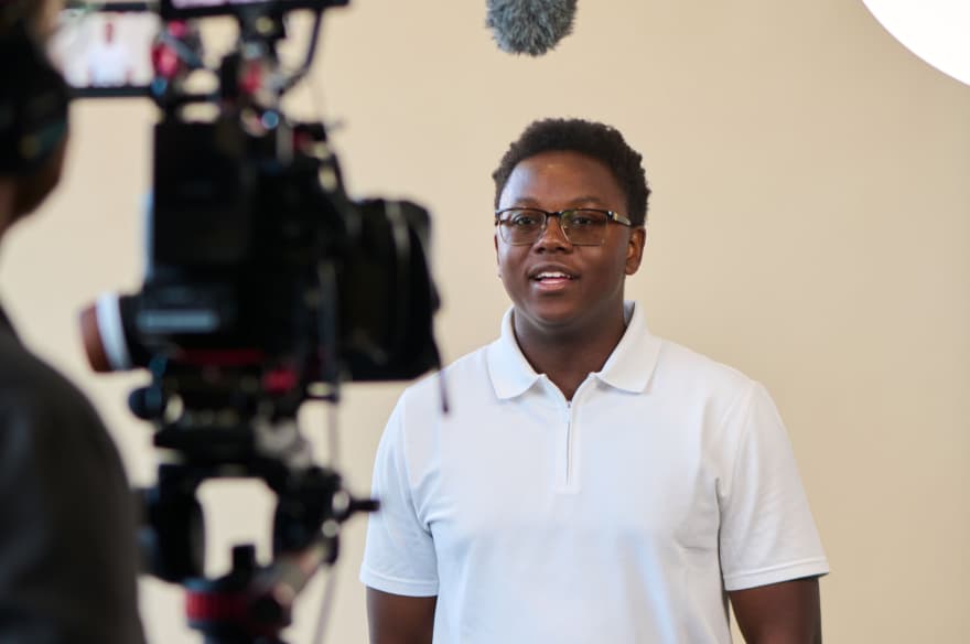 CrossCountry Mortgage intern poses for interview questions.