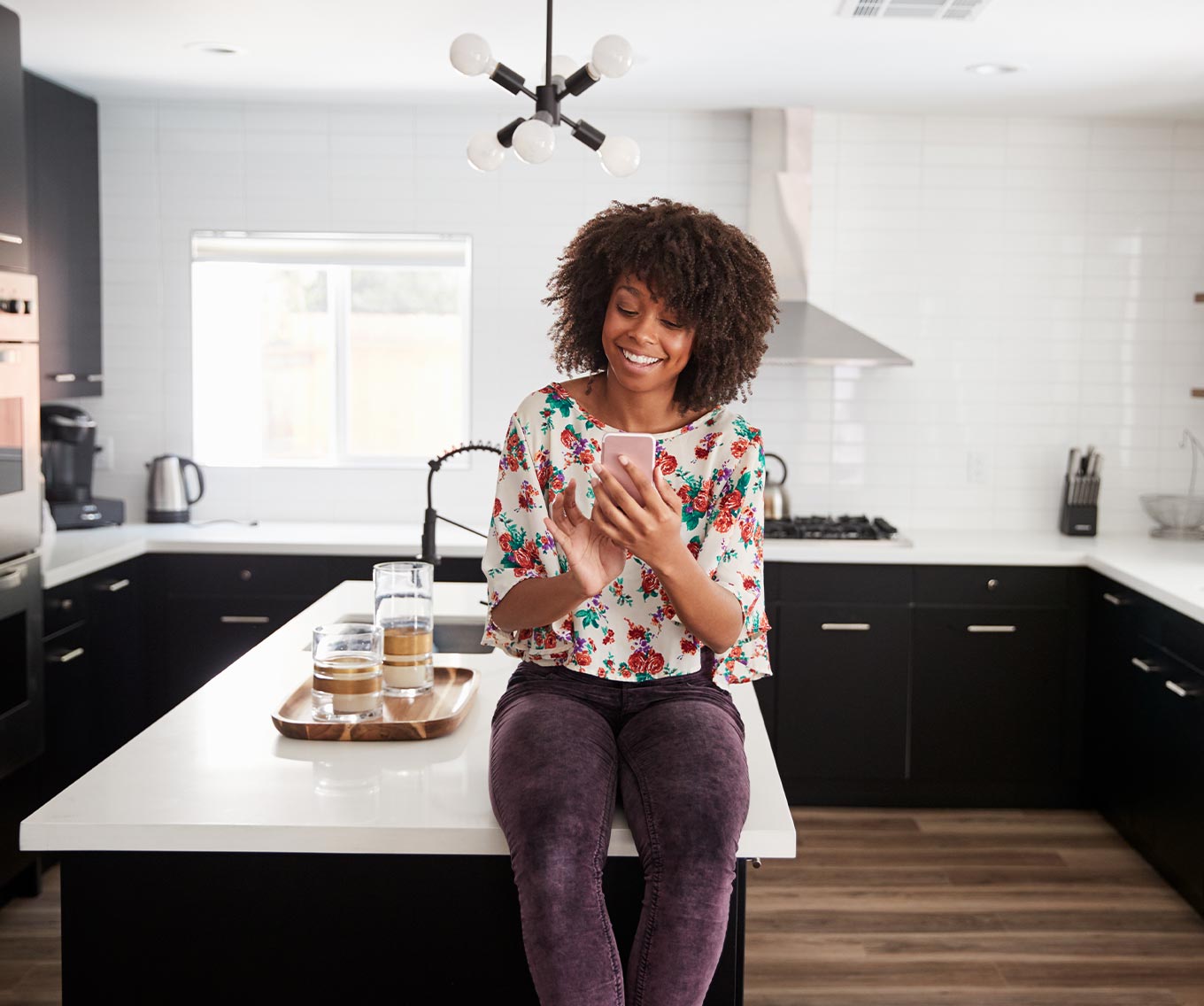 Woman researching mortgages on her phone
