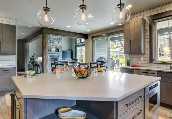 Interior of a modern kitchen showcasing potential home improvements funded by home equity.