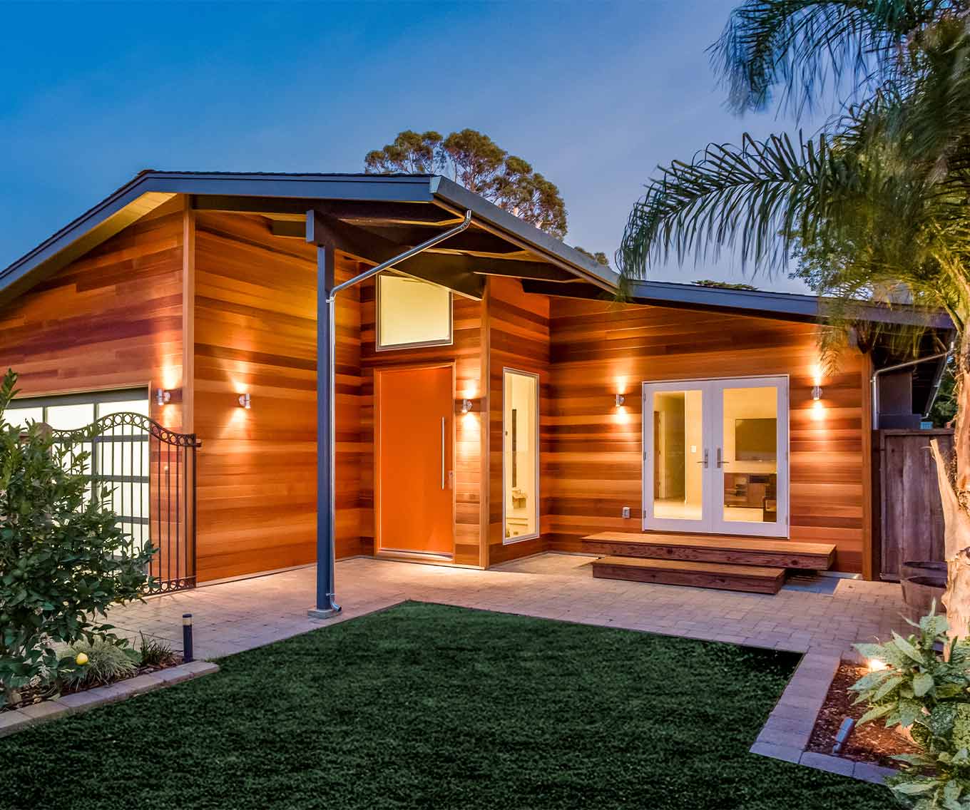 Exterior of a modern rental property purchased using a DSCR loan.