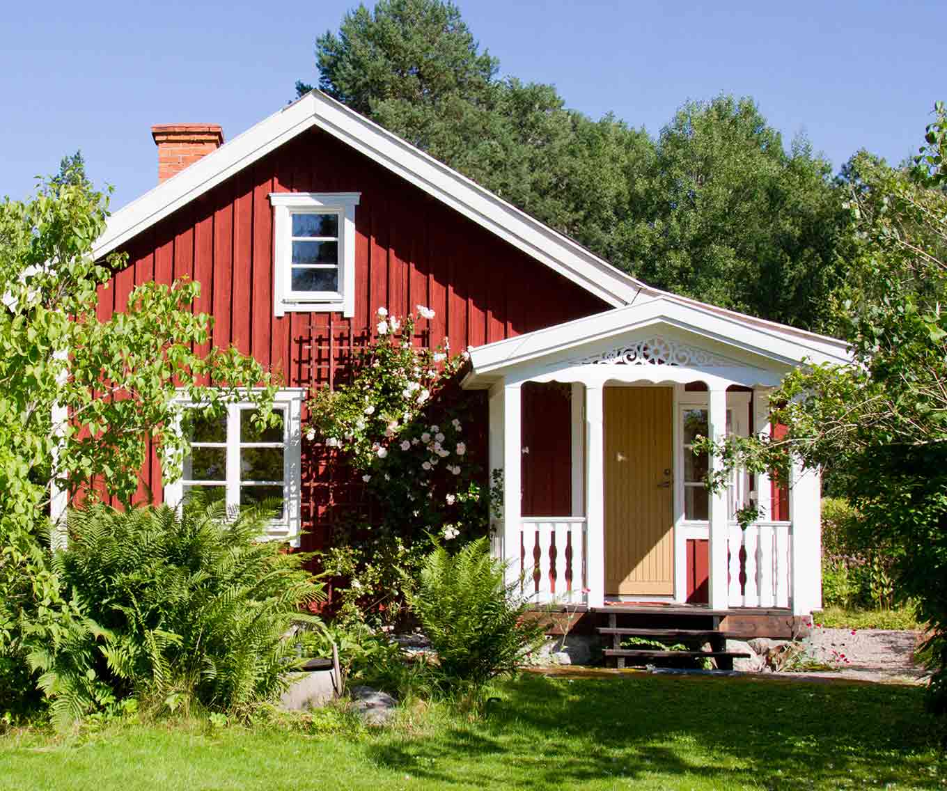 Exterior of rural home financed using a USDA loan.